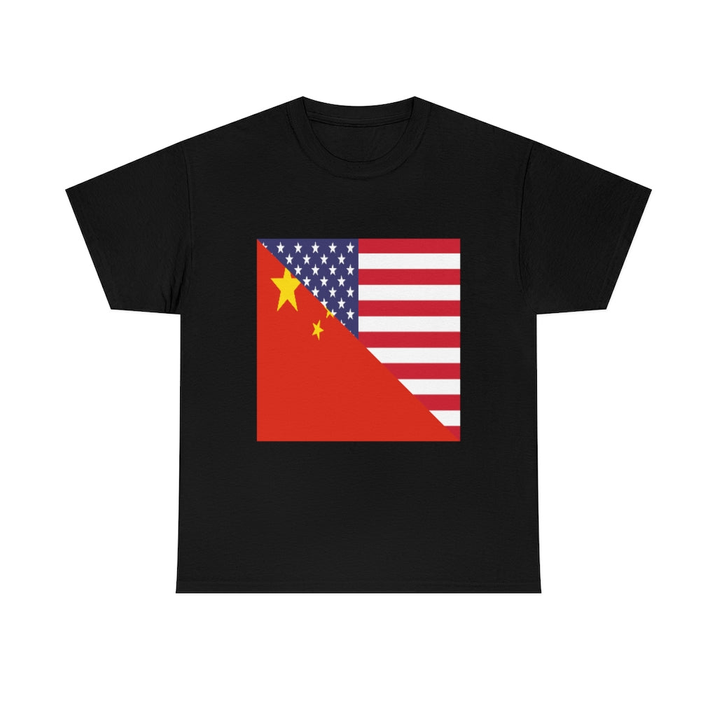 Chinese American Flag Tee Shirt | China USA Tshirt