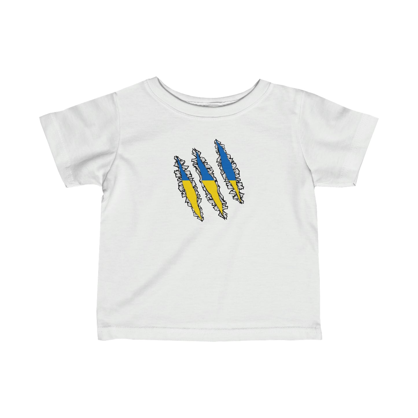 Infant Ukrainian Flag Slash Ukraine Inside Toddler Tee Shirt