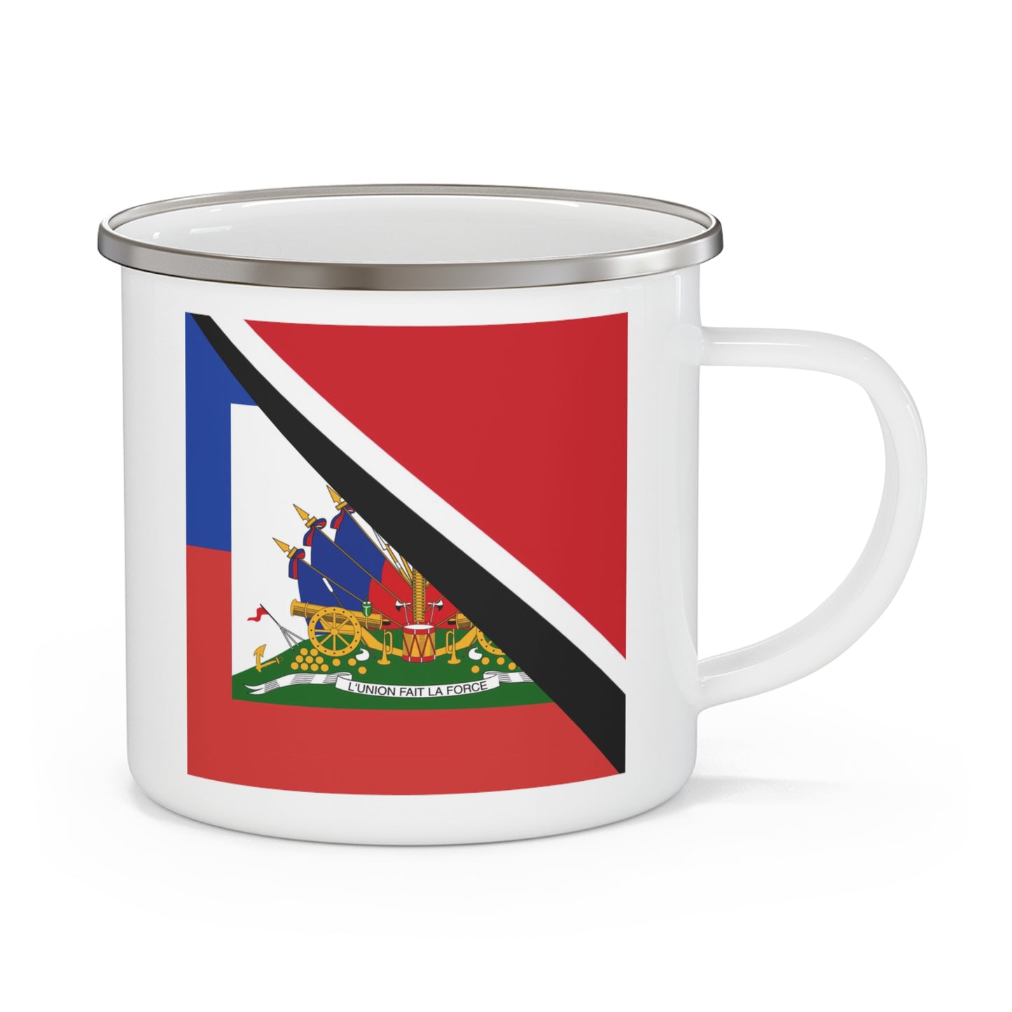 Haitian Trinidad and Tobago Flag Haitian Trini 12oz Enamel Mug