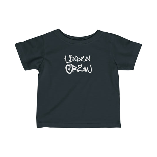 Infant Linden Crew Funky White Text Toddler Tee Shirt