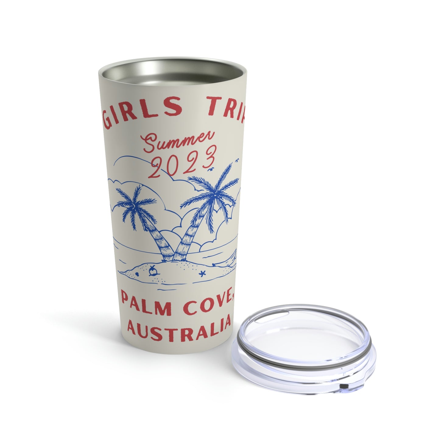 Girls Trip Summer 2023 Palm Cove Australia Tumbler 20oz Beverage Container