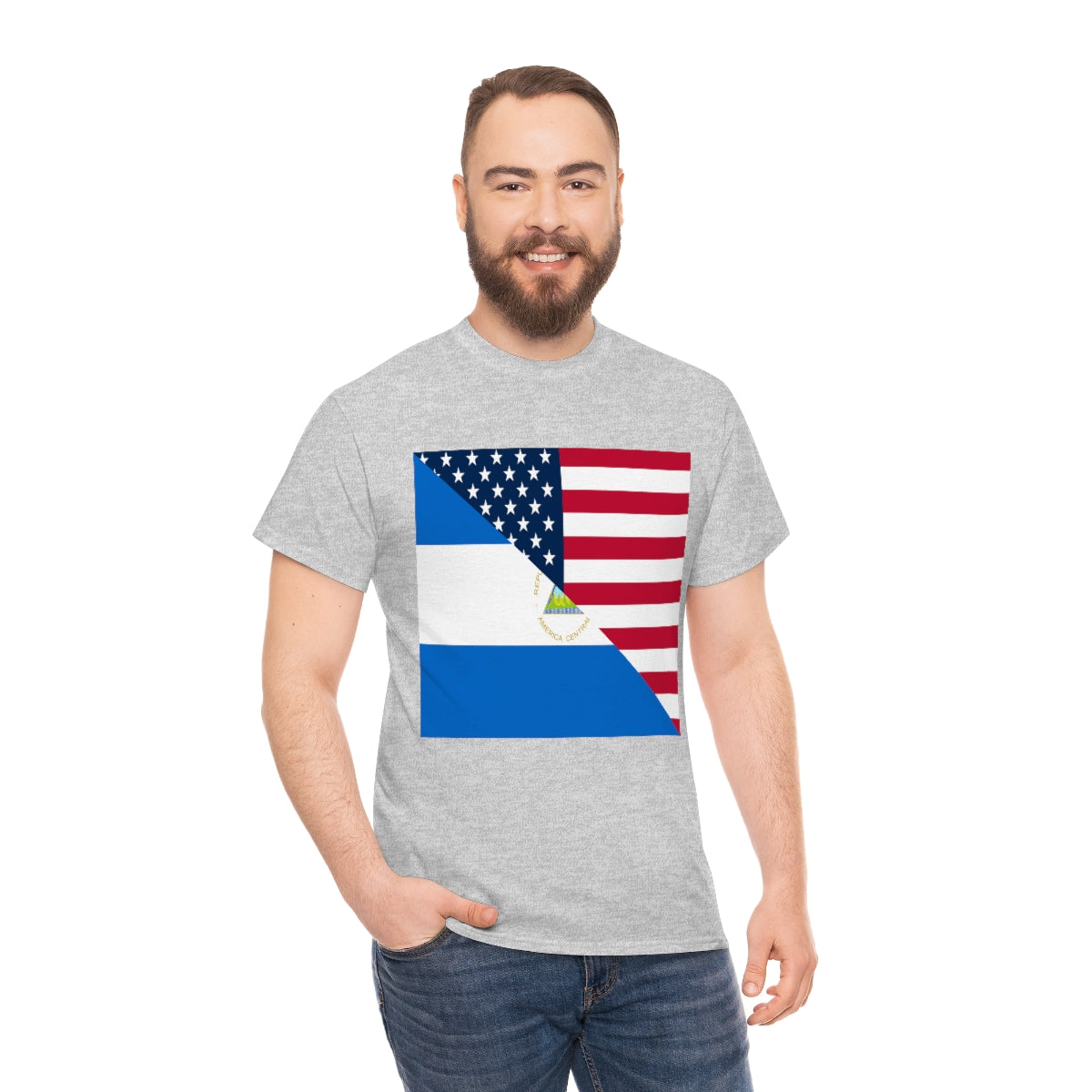 Nicaragua American Flag T-Shirt | Unisex Nicaraguan USA Tee Shirt