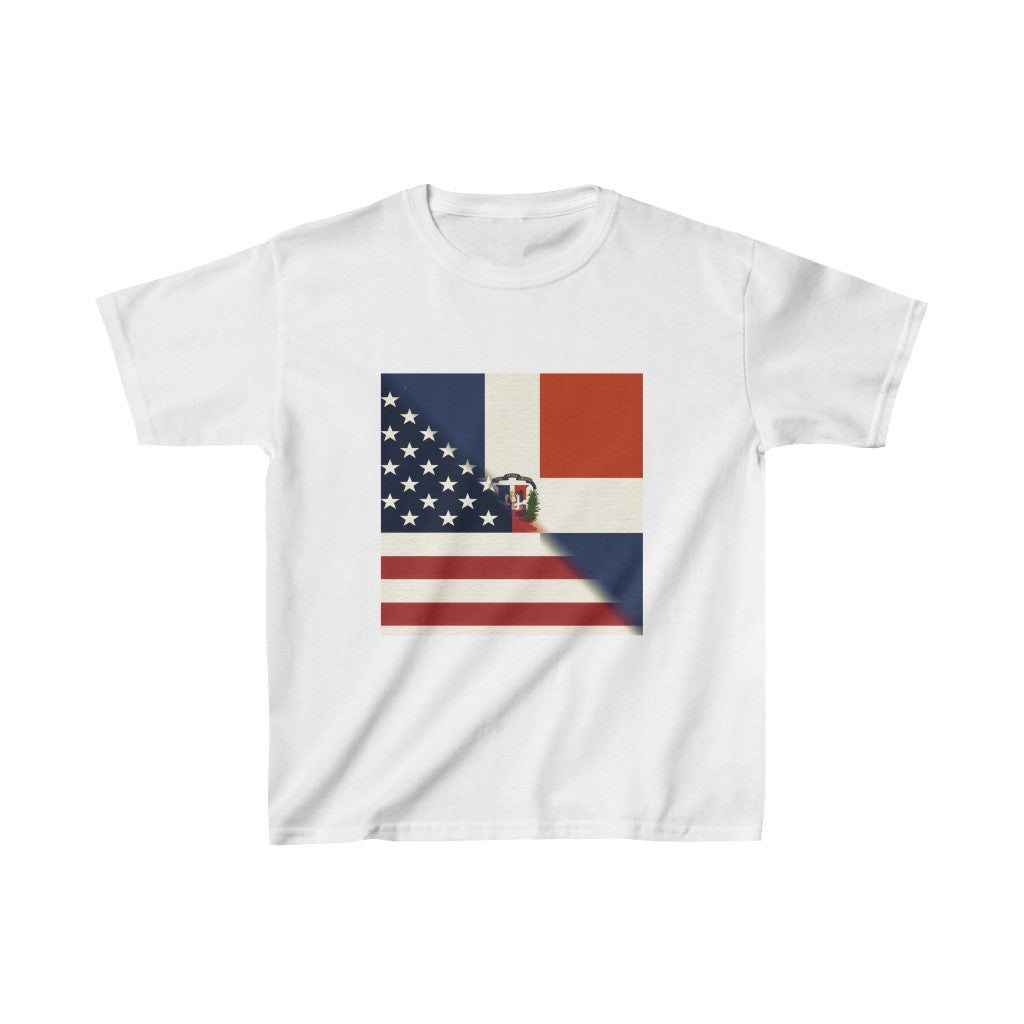 Kids Dominican Republic America Flag | US D.R. T-Shirt | Unisex Tee Shirt