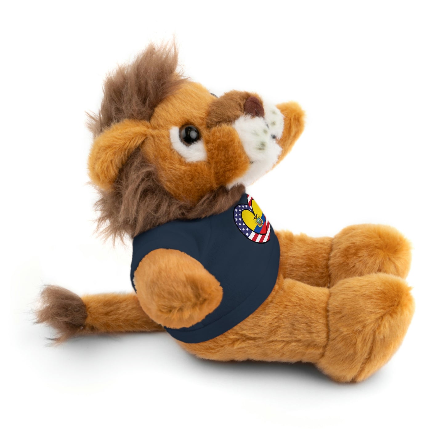 Ecuadorian American Valentines Day Gift Stuffed Animal | Ecuador USA Flag Toy