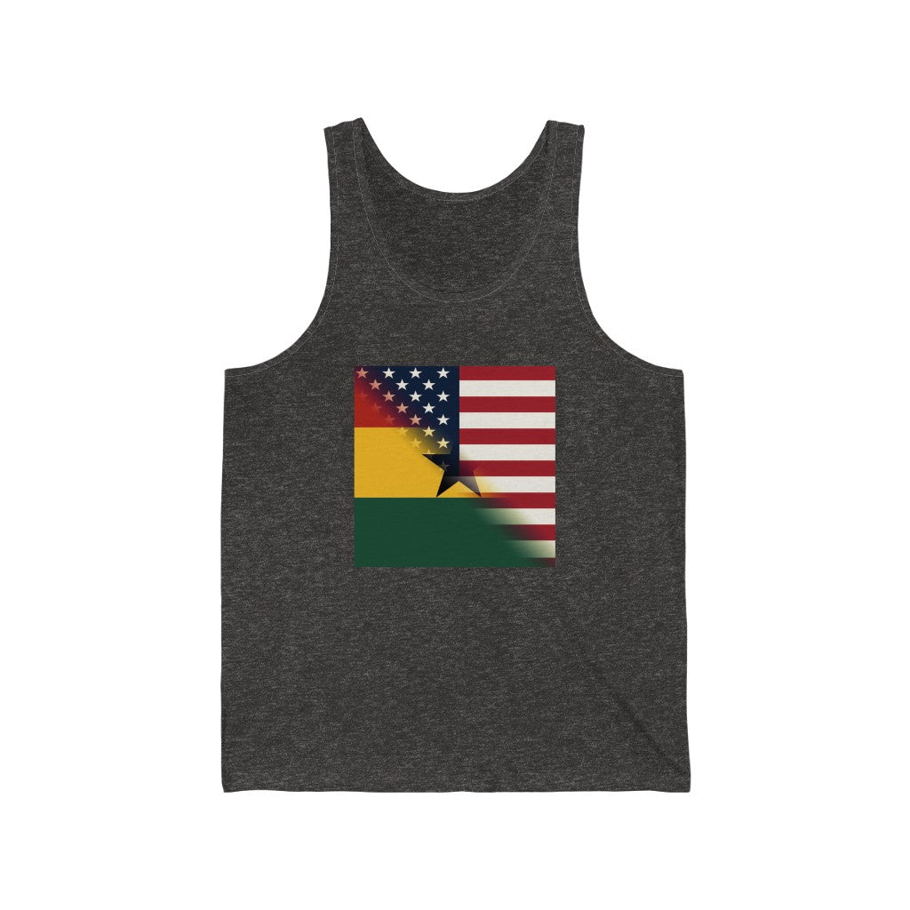 Half Ghanaian - American Flag Tank Top | USA Ghana Africa Men Women Apparel