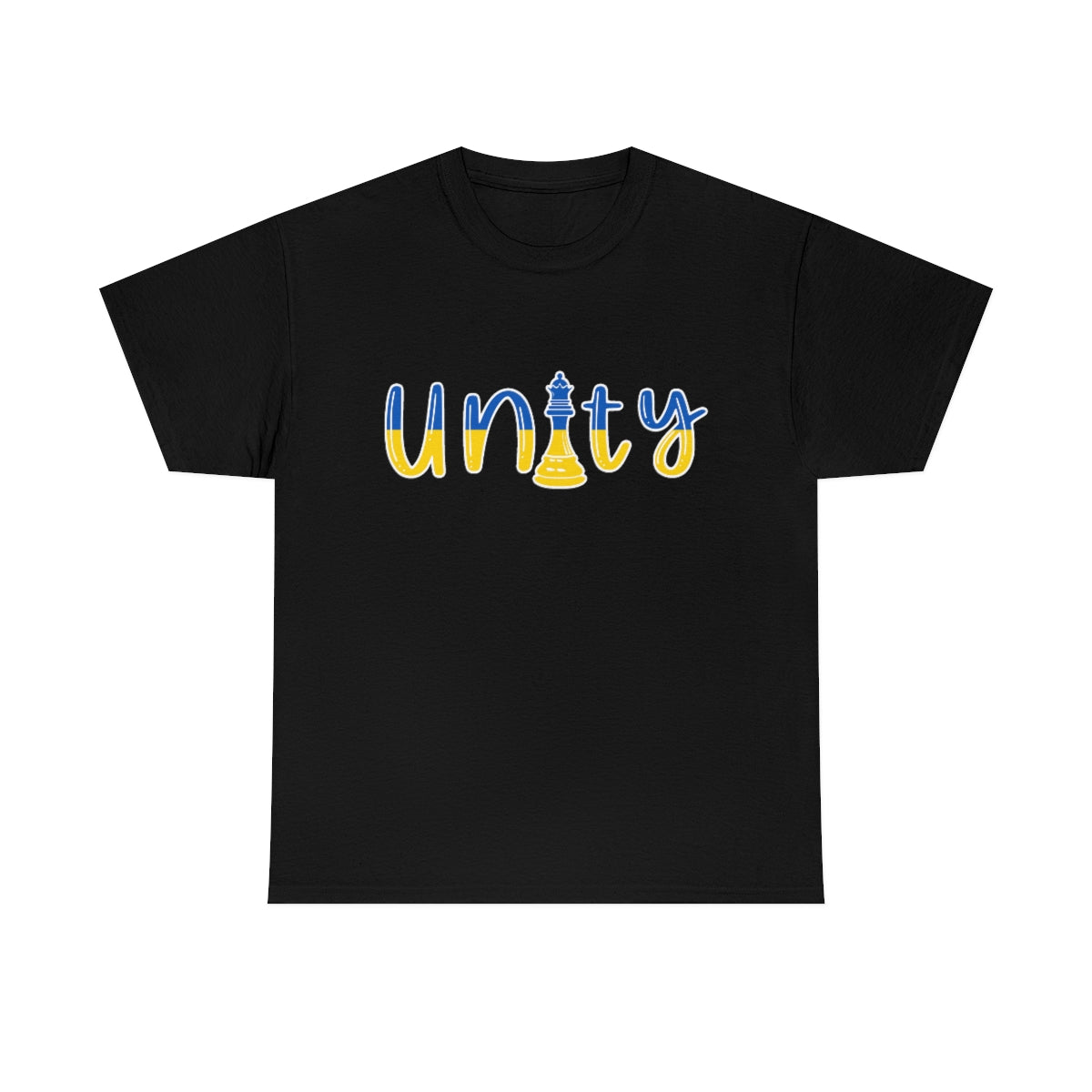 Ukraine Unity Queen Chess Piece Shirt | Unisex Ukrainian Flag T-Shirt