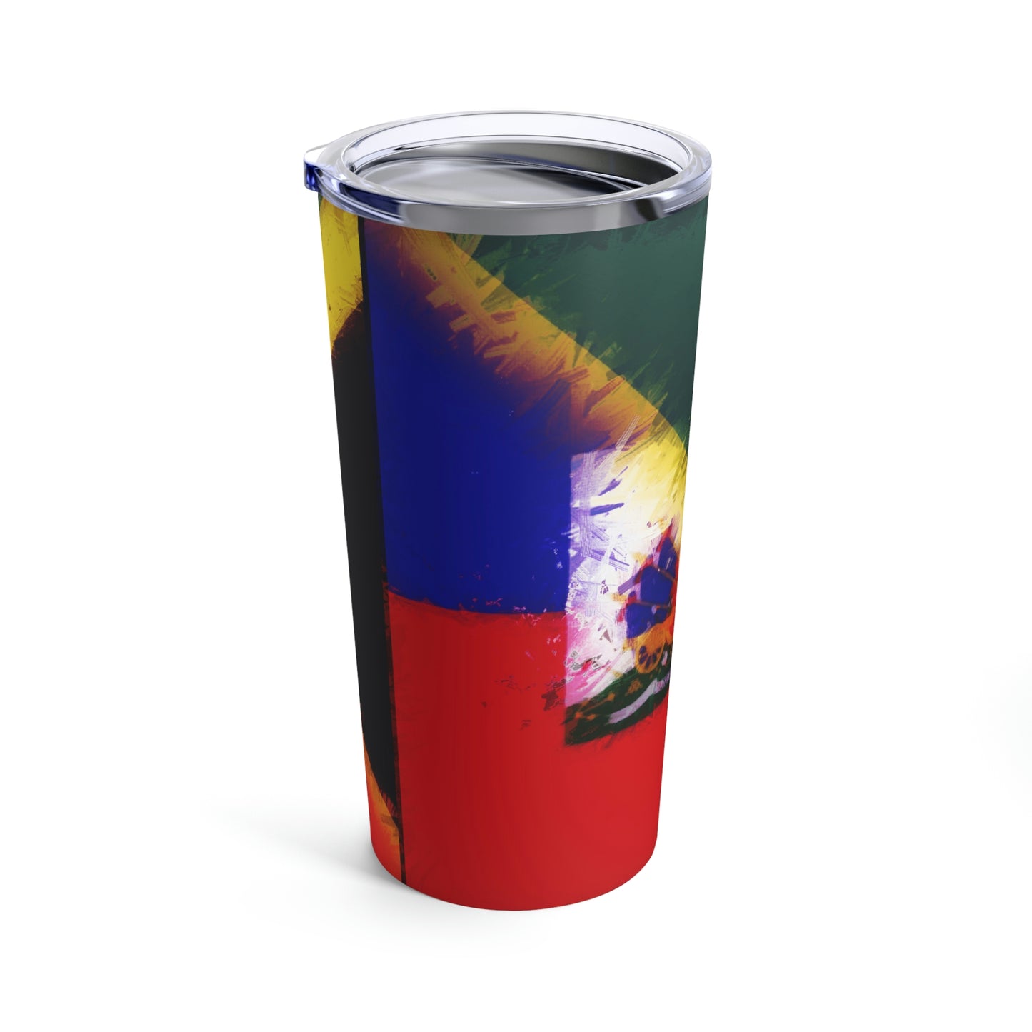 Haitian Jamaican Painted Flag | Haiti Jamaica Tumbler 20oz