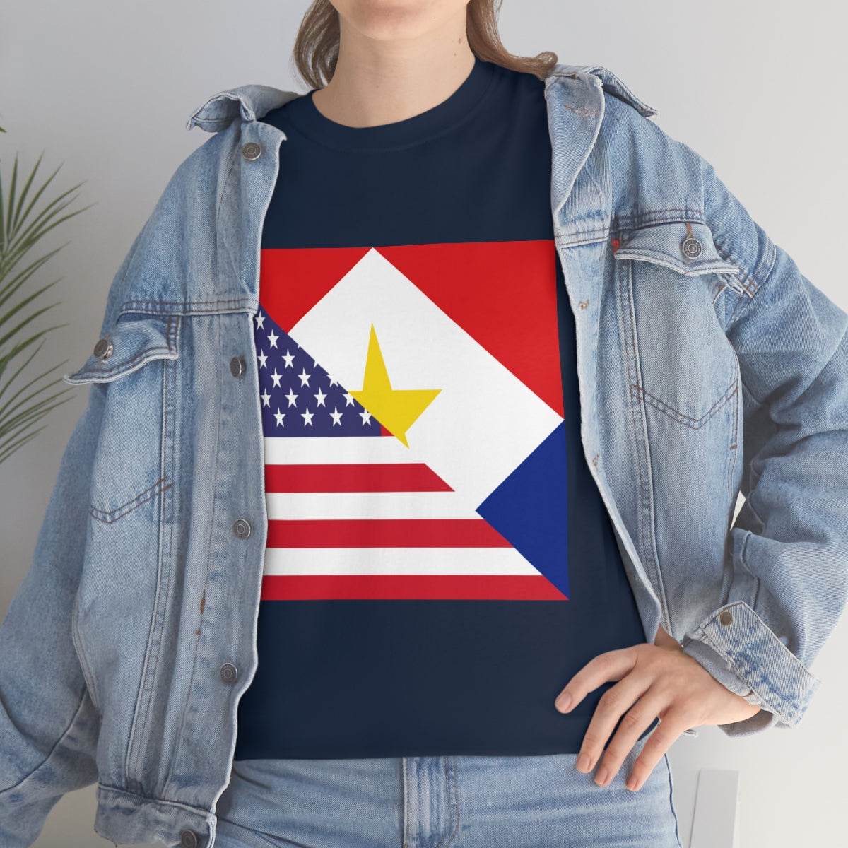 Saba American Flag Half Sabaean USA T-Shirt | Unisex Tee Shirt