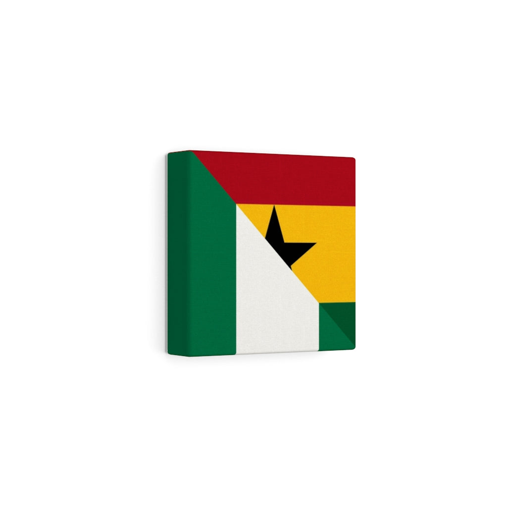 Nigerian Ghanaian Flag Canvas Gallery Wraps | Nigeria Ghana Naija