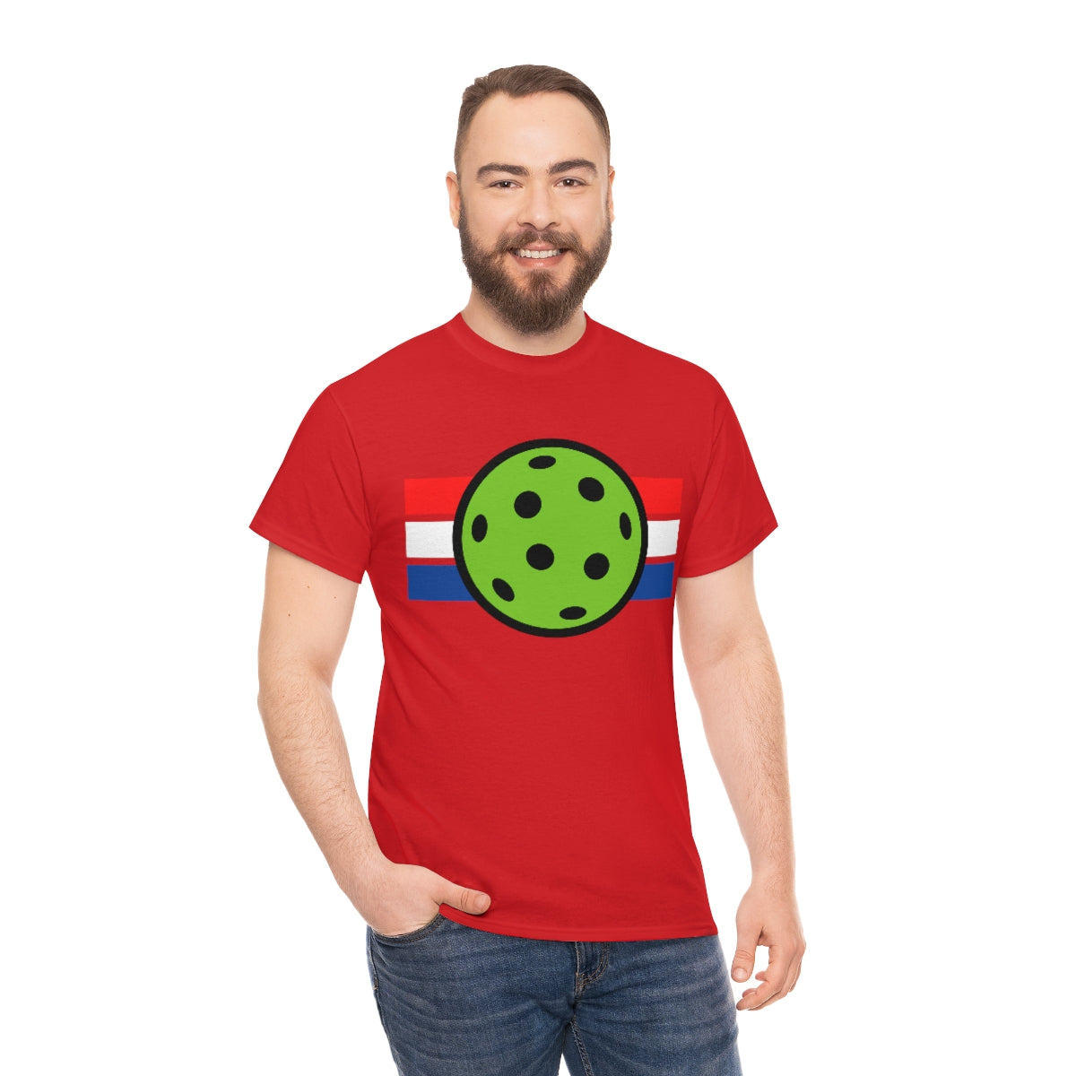 Pickleball Red White and Blue Tee Shirt | Unisex Pickle Ball T-Shirt