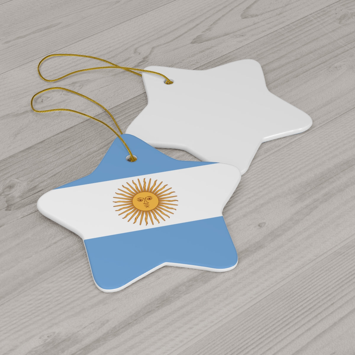 Argentina Flag Ceramic Ornaments | Argentinian Christmas Tree