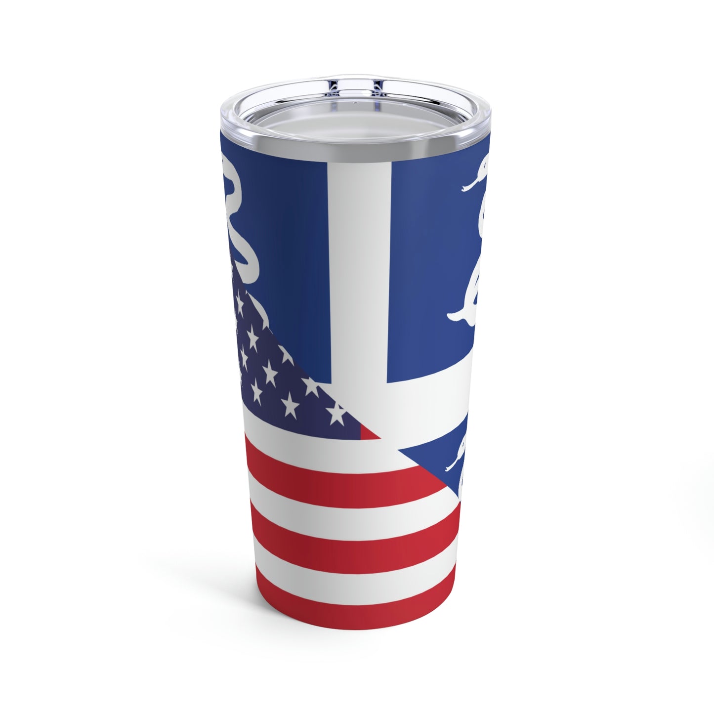 Martinique American Flag Half Martinician USA Tumbler 20oz Beverage Container