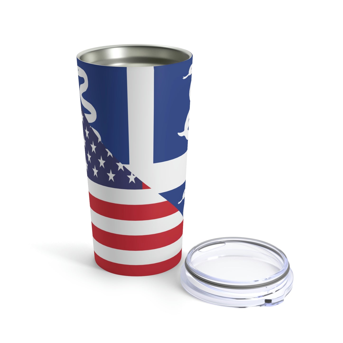 Martinique American Flag Half Martinician USA Tumbler 20oz Beverage Container