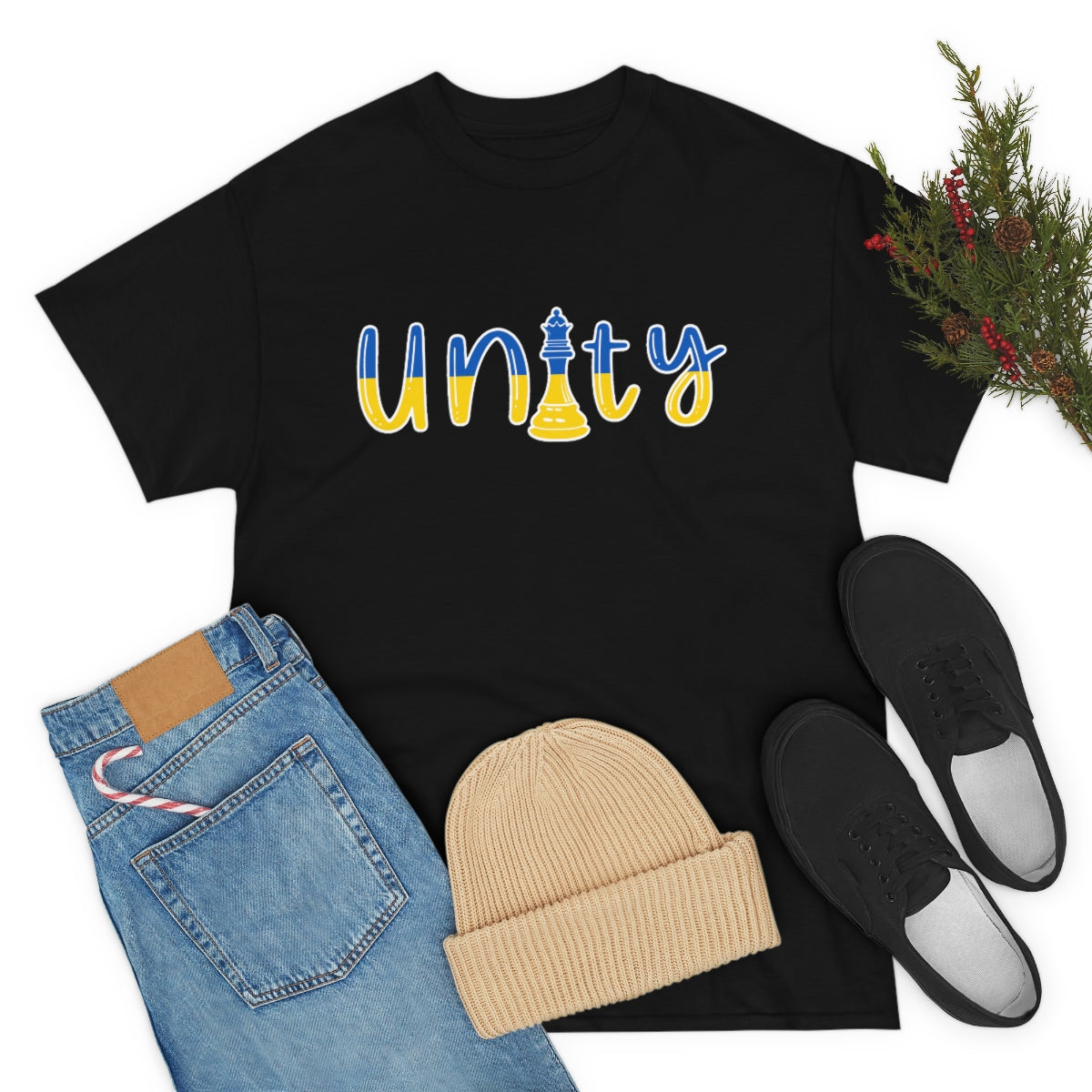 Ukraine Unity Queen Chess Piece Shirt | Unisex Ukrainian Flag T-Shirt