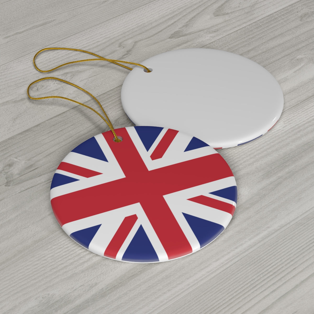 UK Flag British Ceramic Ornaments | United Kingdom Happy Christmas Tree