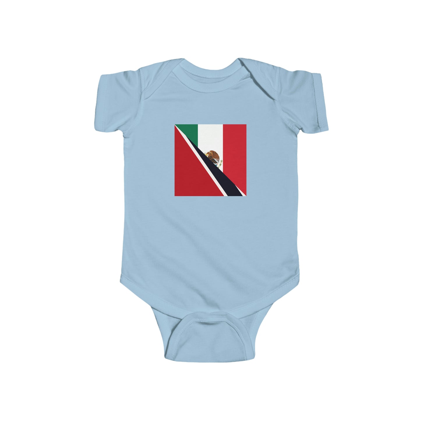 Trini Mexican Flag Half Trinidad Tobago Mexico Baby Bodysuit | Newborn Boy Girl