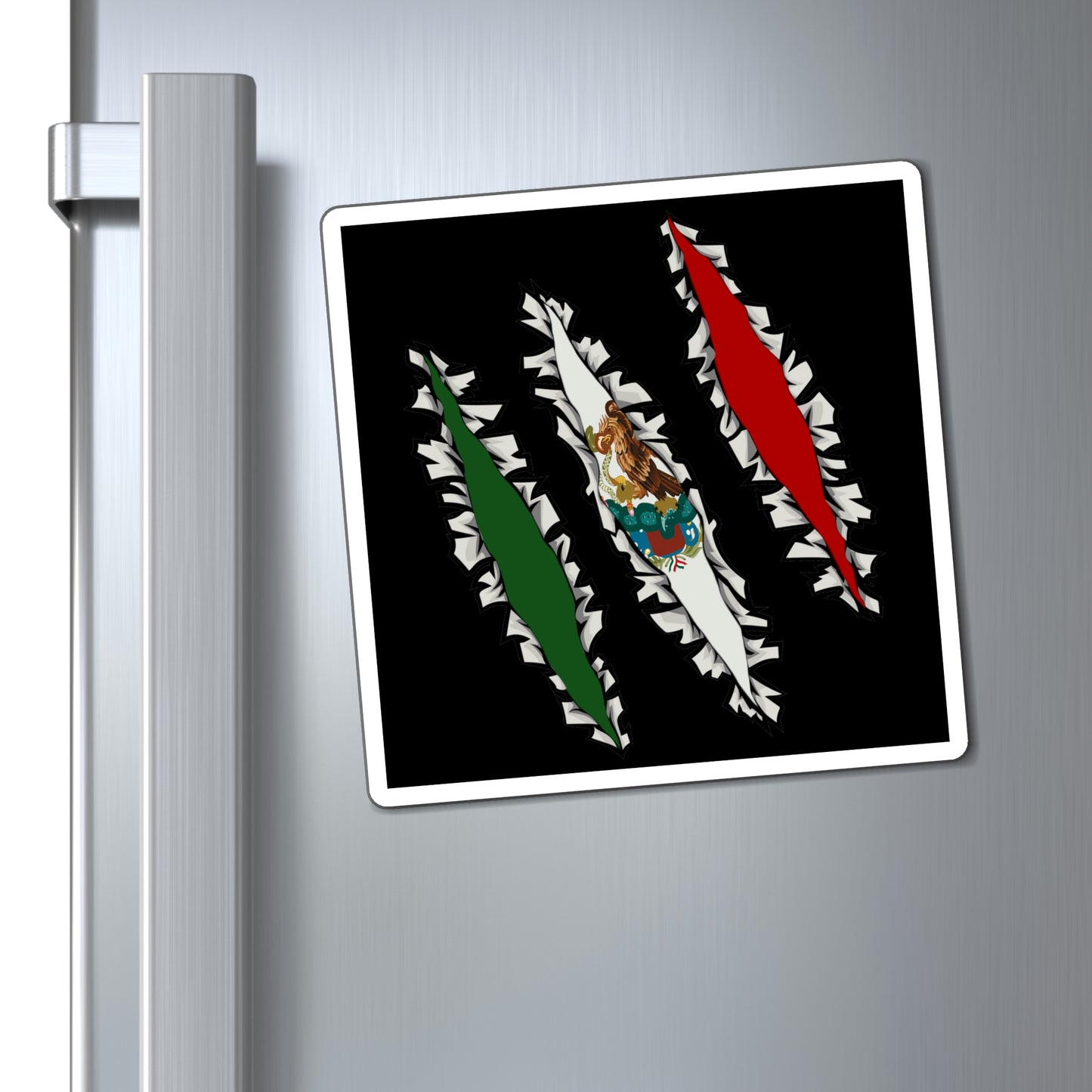 Slashed Mexican Flag | Mexico Magnet