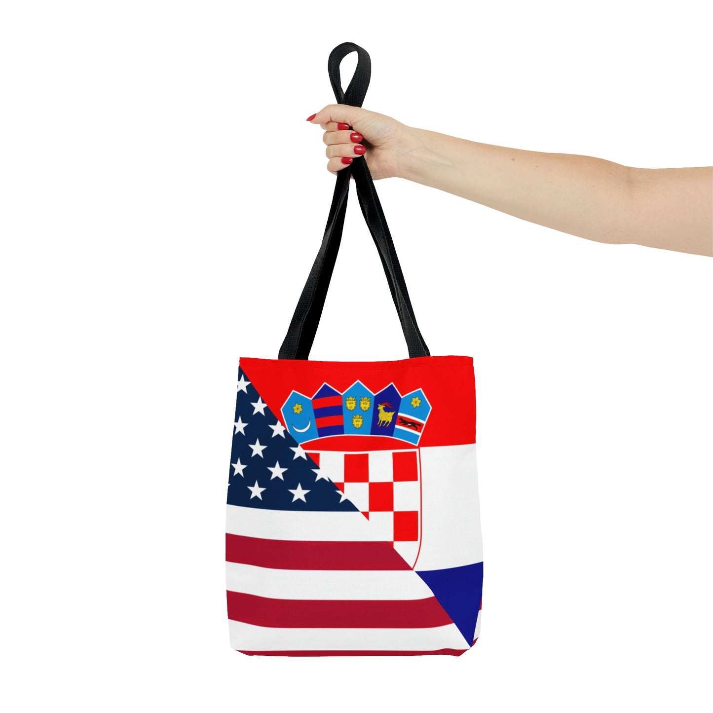 Croatian American Flag Croatia USA Tote Bag | Shoulder Bag