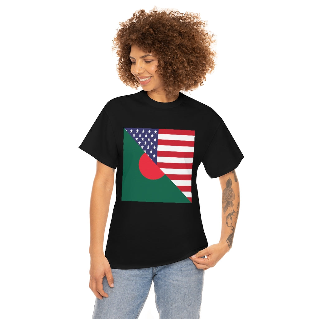 Bangladesh American Flag Tee Shirt | Unisex Bangladeshi USA Tshirt