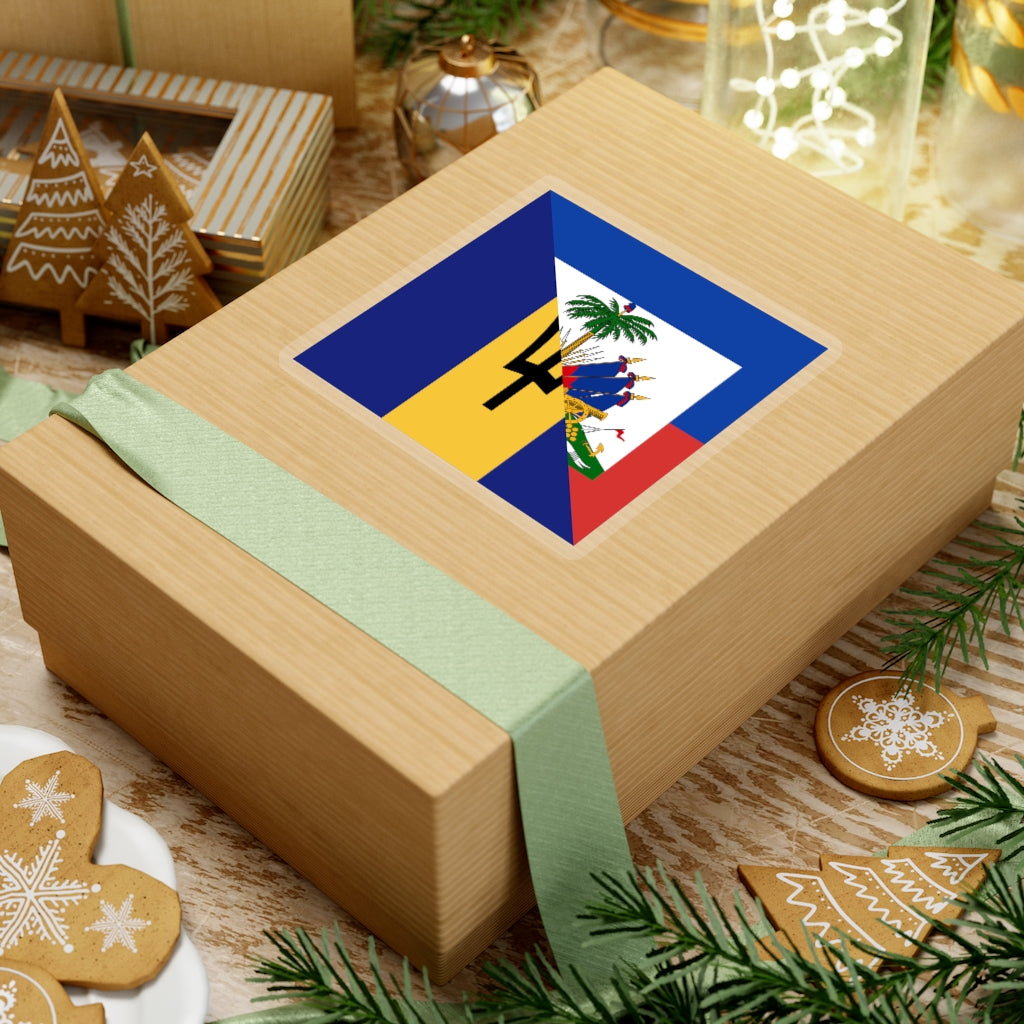 Barbados Haiti Flag Sticker | Bajan Haitian Stickers