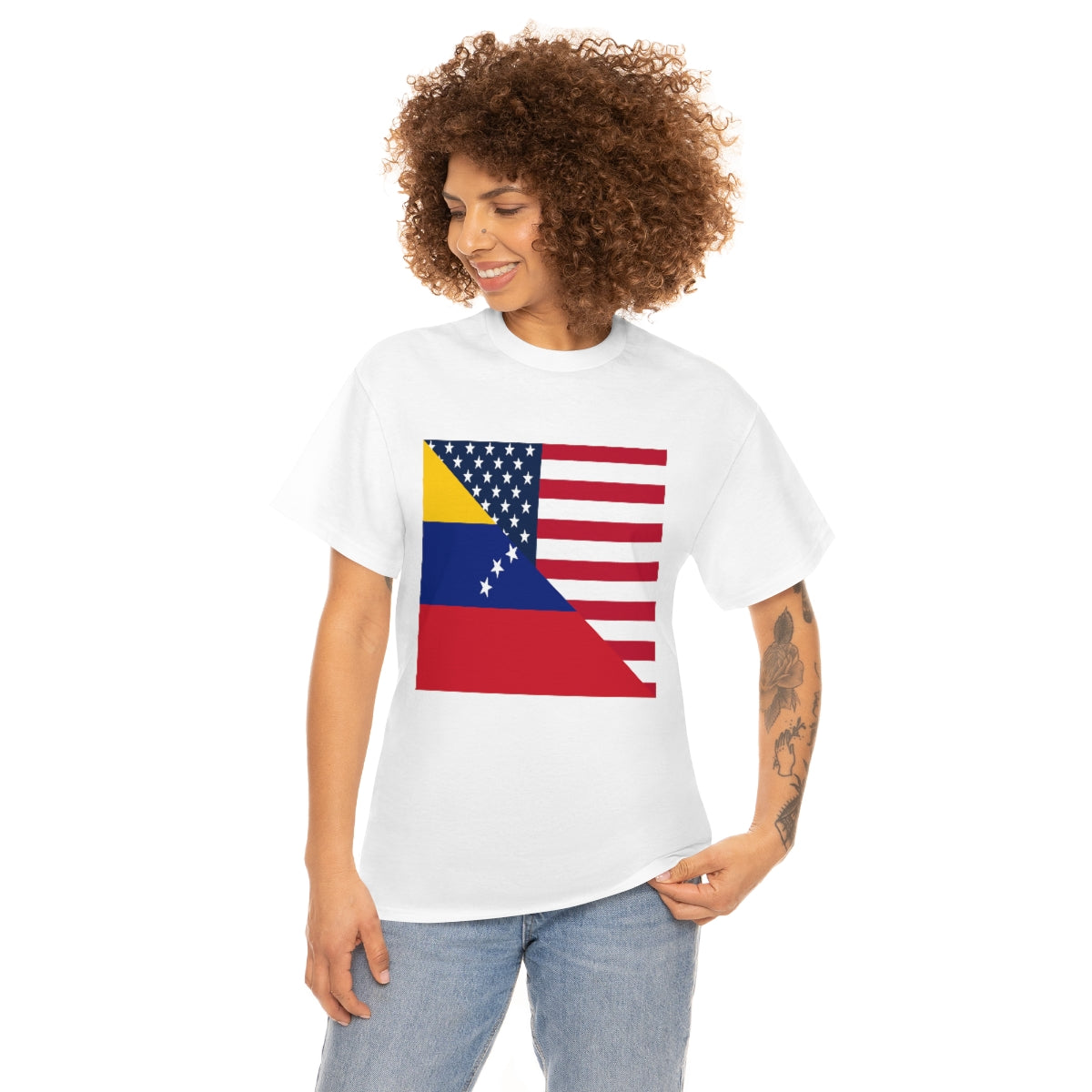 Venezuelan American Flag T-Shirt | Unisex Venezuela USA Tee Shirt