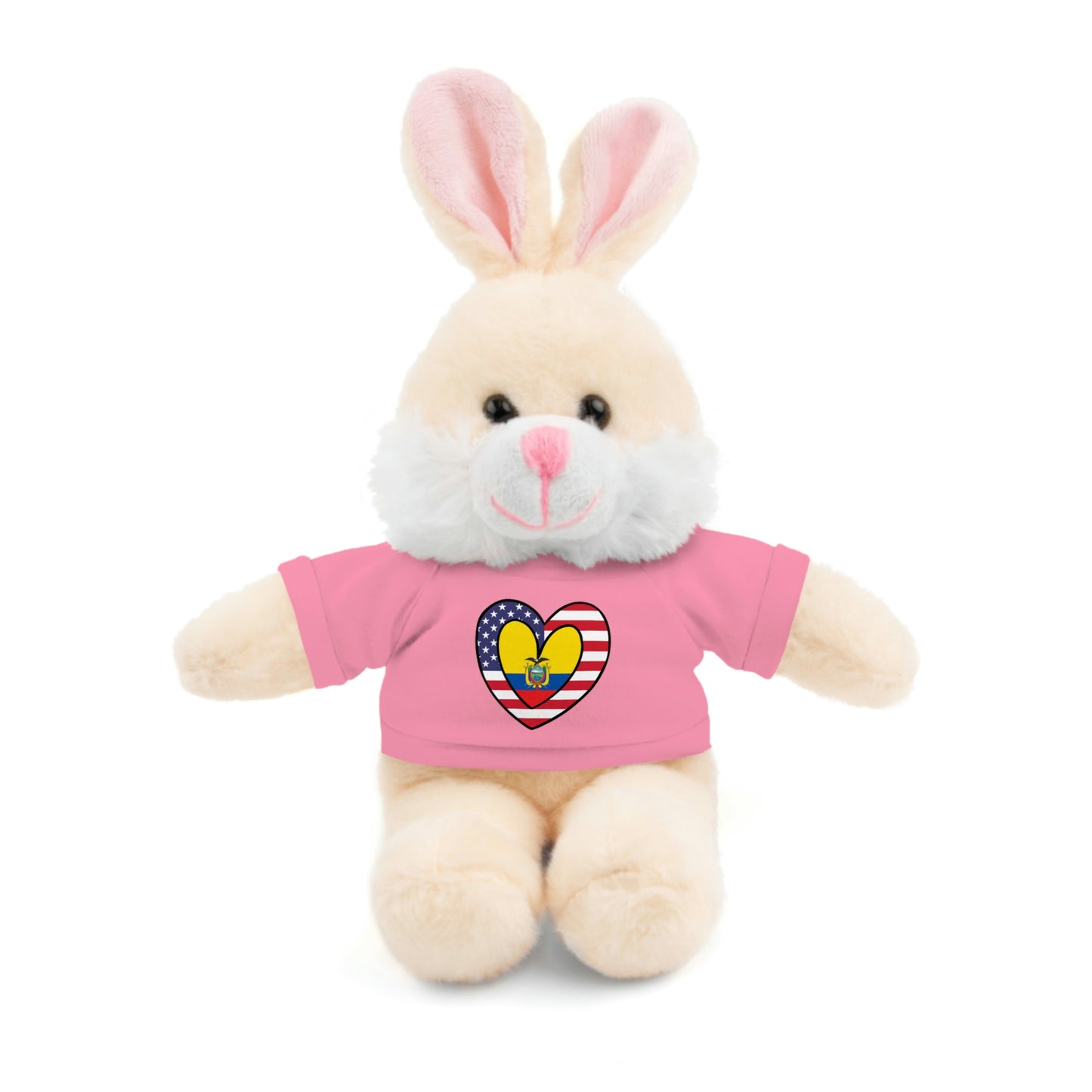 Ecuadorian American Valentines Day Gift Stuffed Animal | Ecuador USA Flag Toy