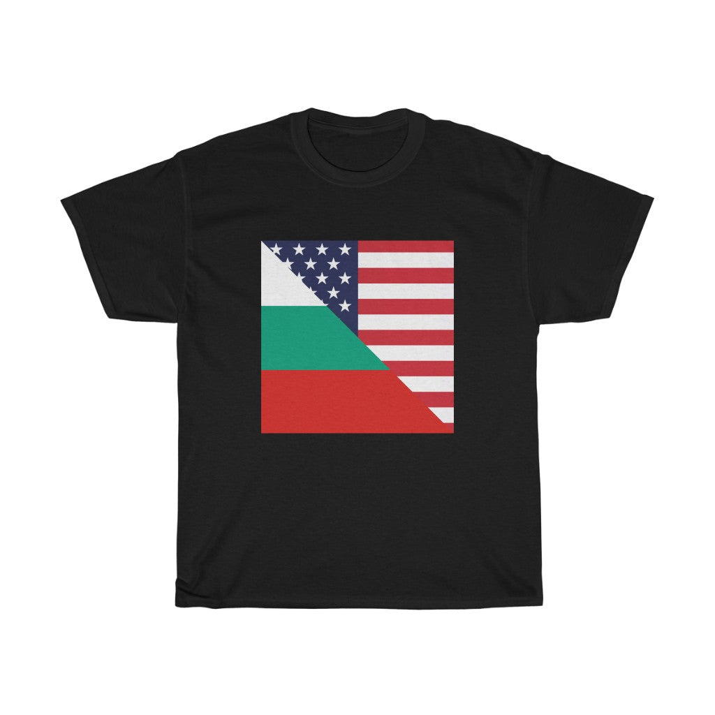 Bulgarian American Flag T-Shirt | Unisex Bulgaria USA Tee