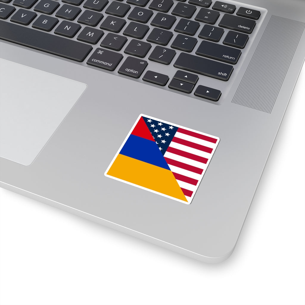 Armenian American Flag Sticker | Armenia USA