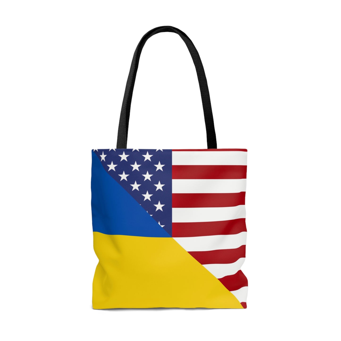 Ukrainian American Flag | Half Ukraine USA Tote Bag | Shoulder Bag