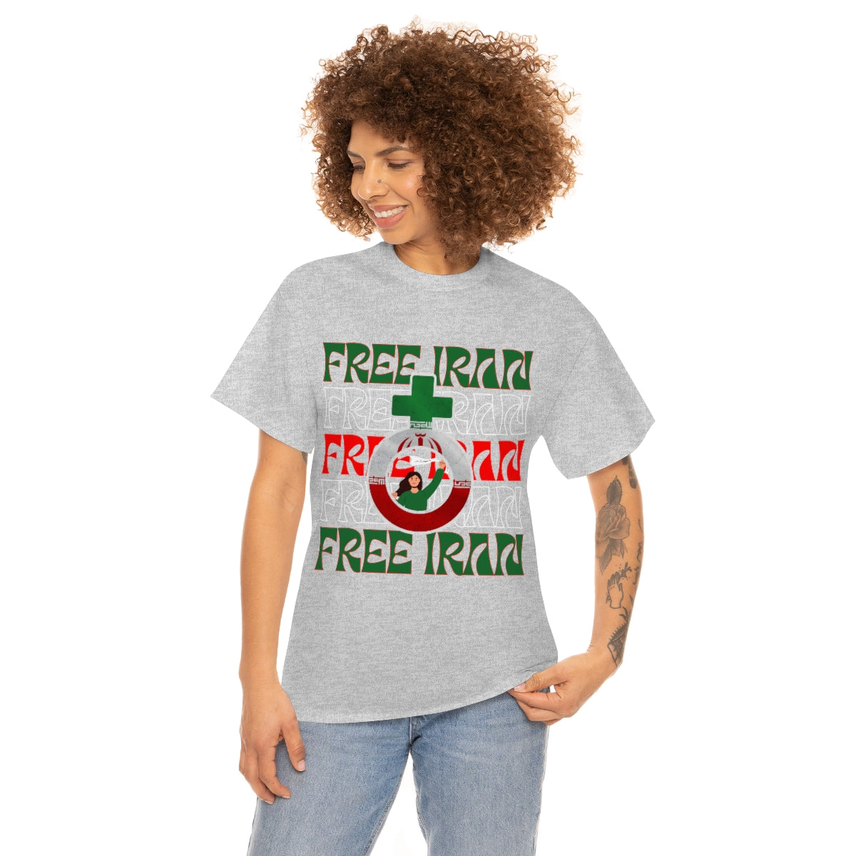 Free Iran Protest Tee Shirt | Unisex Iranian Flag T-Shirt