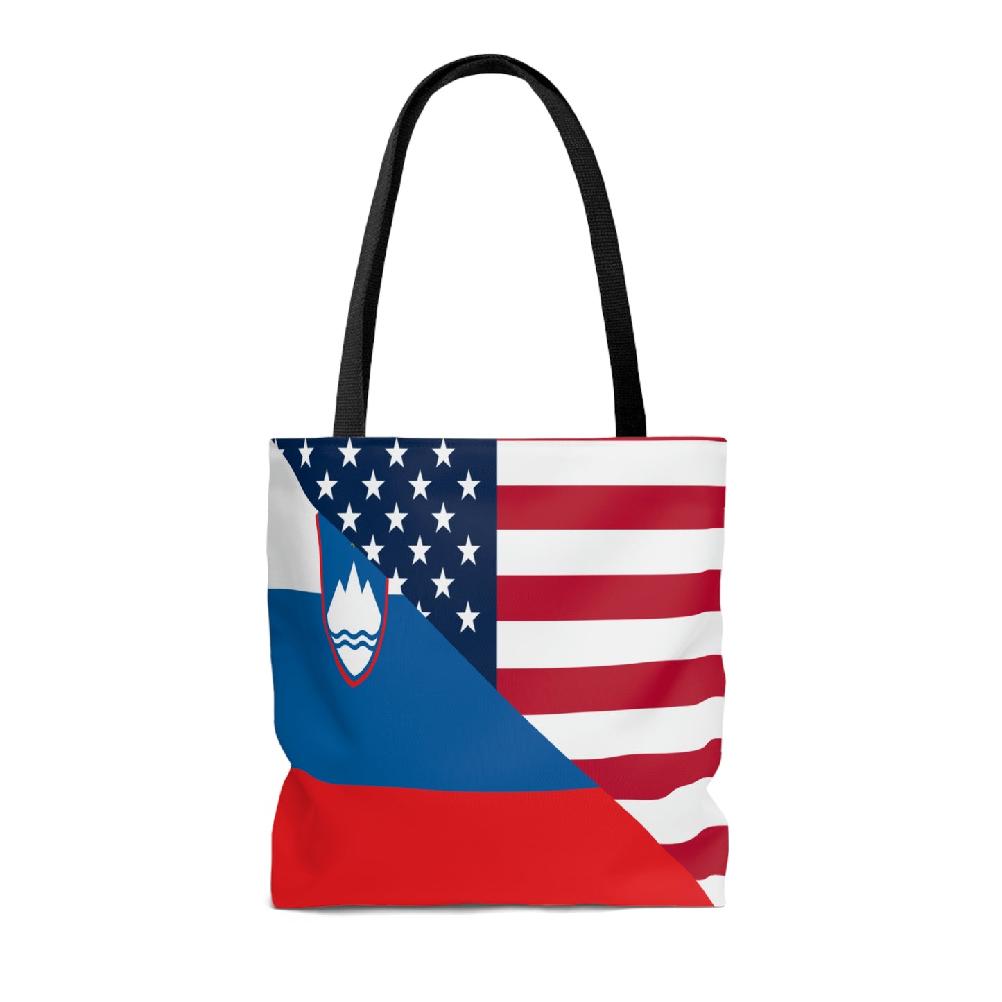 Slovenia American Flag Half Slovenian USA Tote Bag | Shoulder Bag