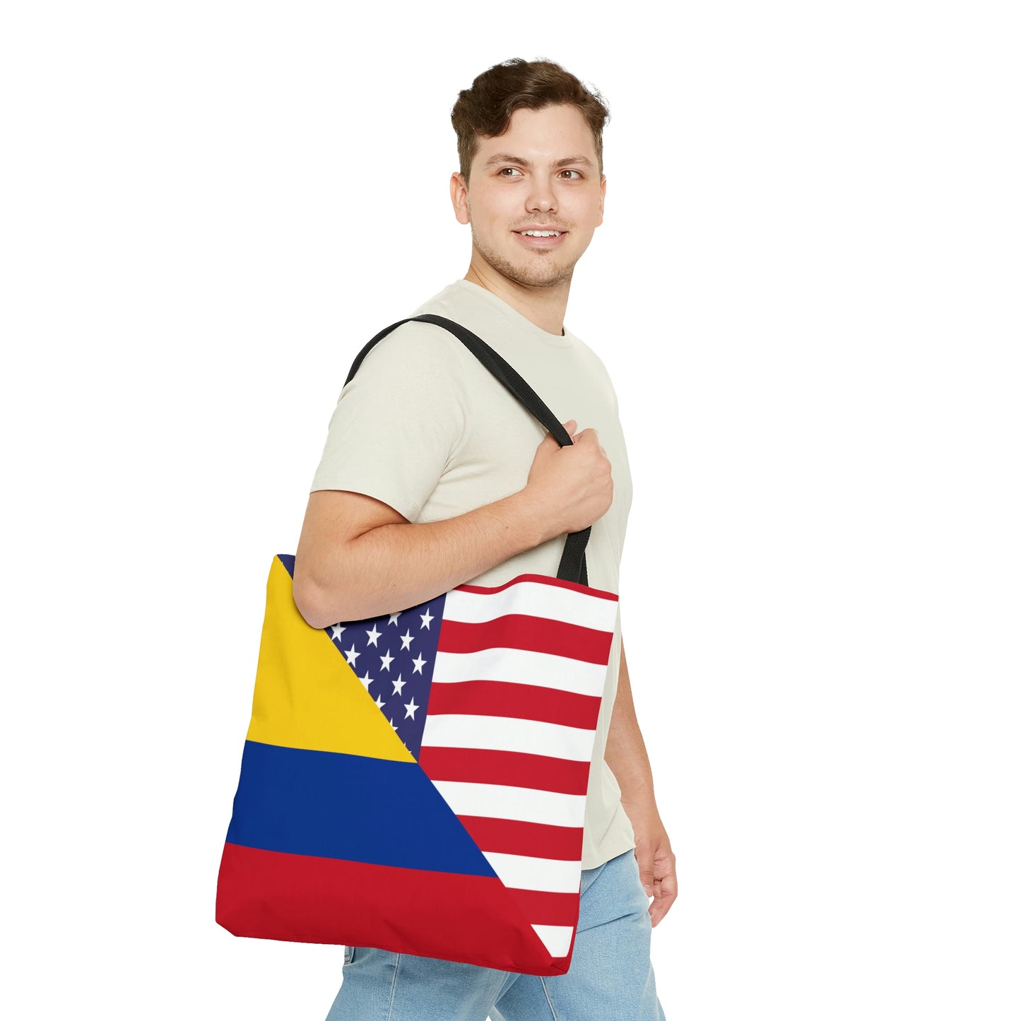 Colombian American Flag Colombia USA Tote Bag | Shoulder Bag