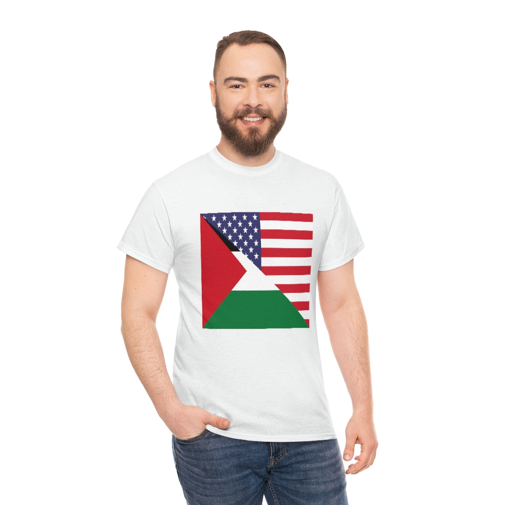 Palestinian American Flag T-Shirt | Unisex Palestine Men Women Tee