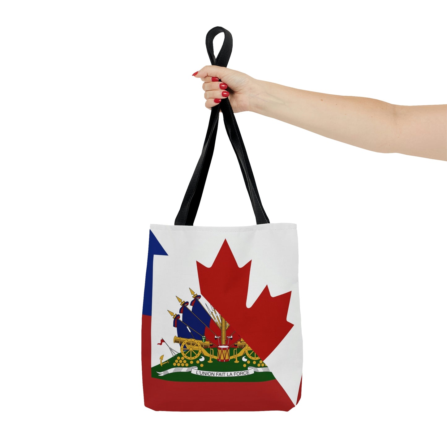 Haitian Canadian Flag | Half Haiti Canada Canadien Tote Bag | Shoulder Bag