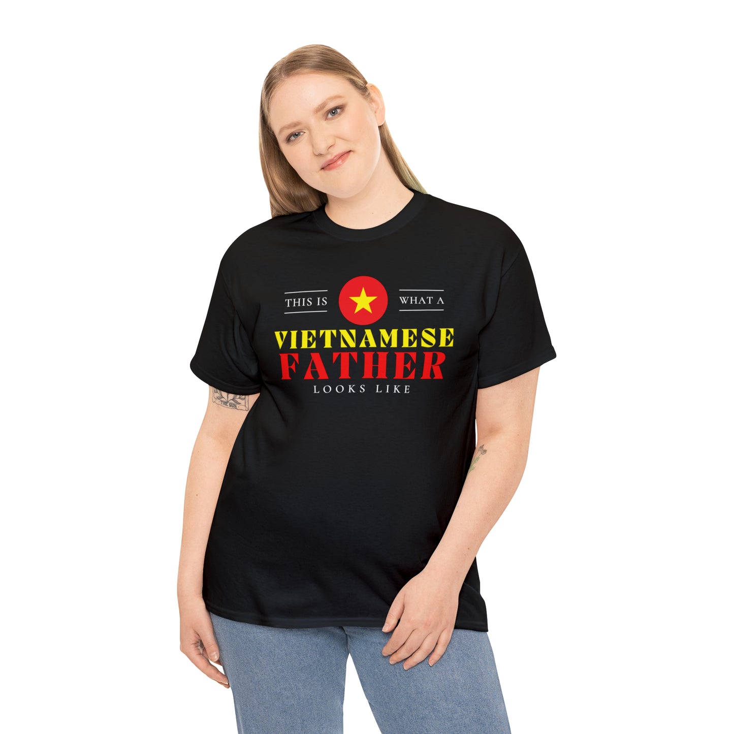 Vietnamese Father Looks Like Vietnam Flag Fathers Day T-Shirt | Unisex Tee Shirt