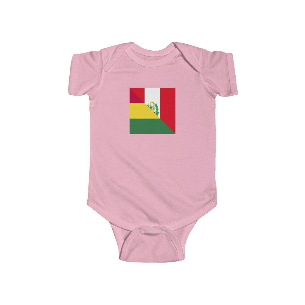 Peruvian Bolivian Flag Baby Bodysuit | Bolivia Peru Newborn Clothes