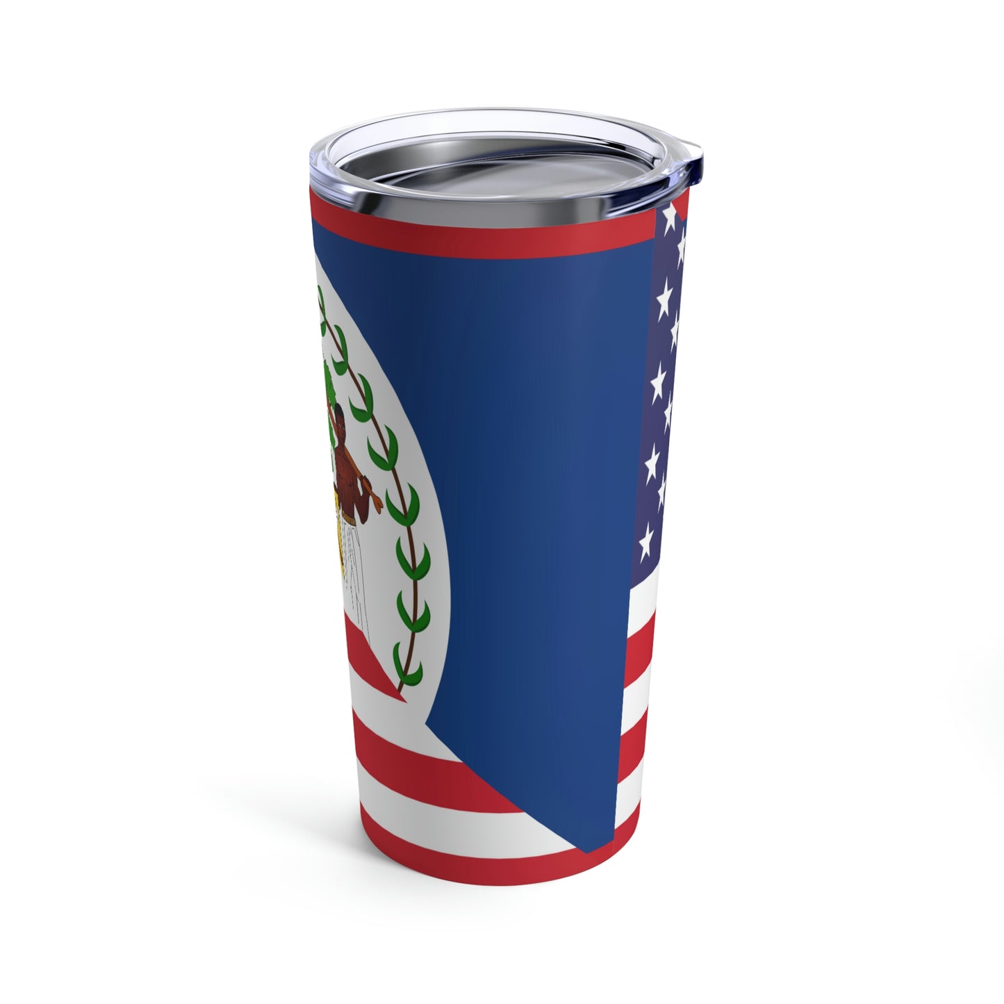 Belize American Flag Half Belizean USA Tumbler 20oz