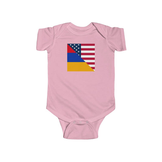 Armenian American Flag Baby Bodysuit | Unisex Armenia USA