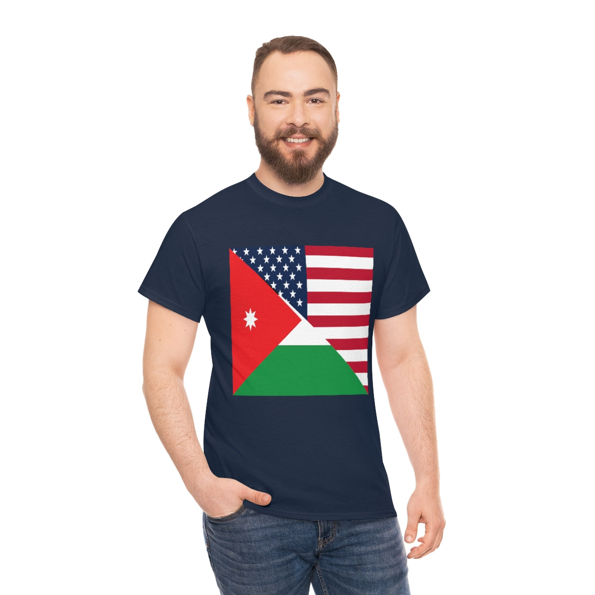 Jordan American Flag Half Jordanian USA T-Shirt | Unisex Tee Shirt