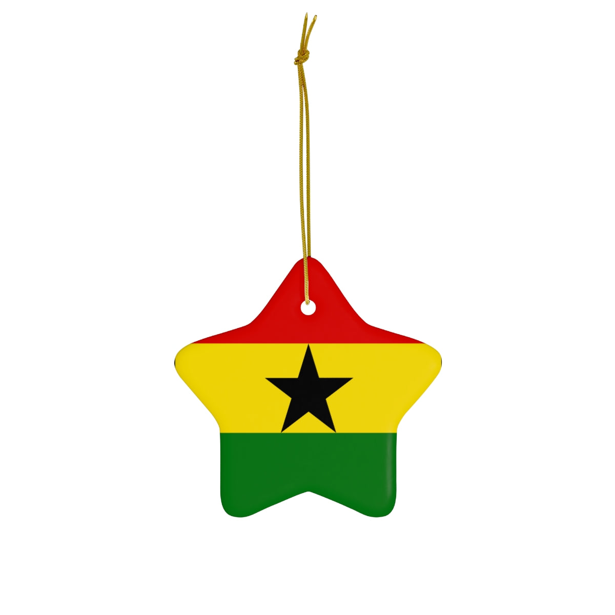 Ghana Flag Ceramic Ornaments | Ghanaian Christmas Tree