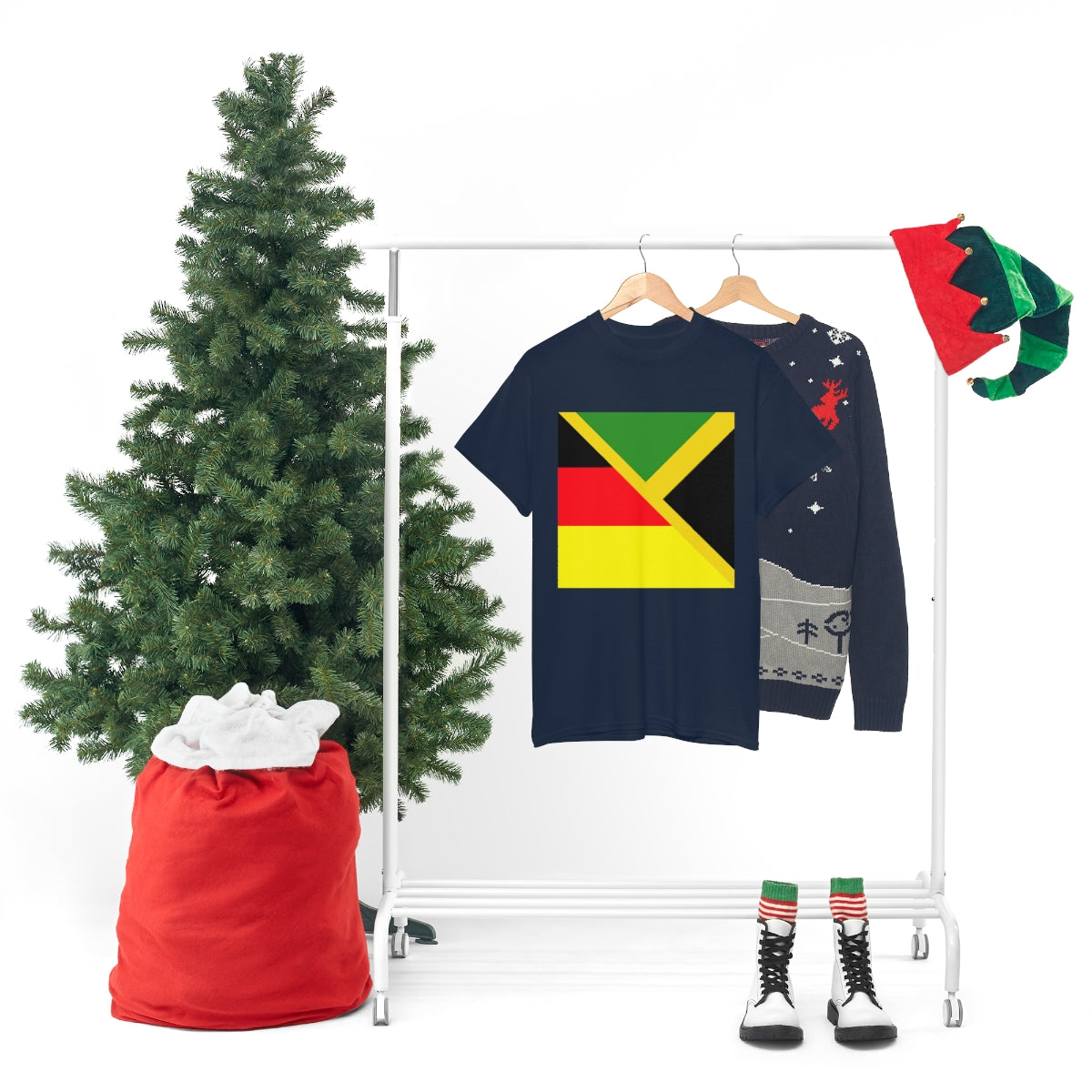 Jamaican German Flag Tee Shirt | Unisex Jamaica Germany USA Tshirt