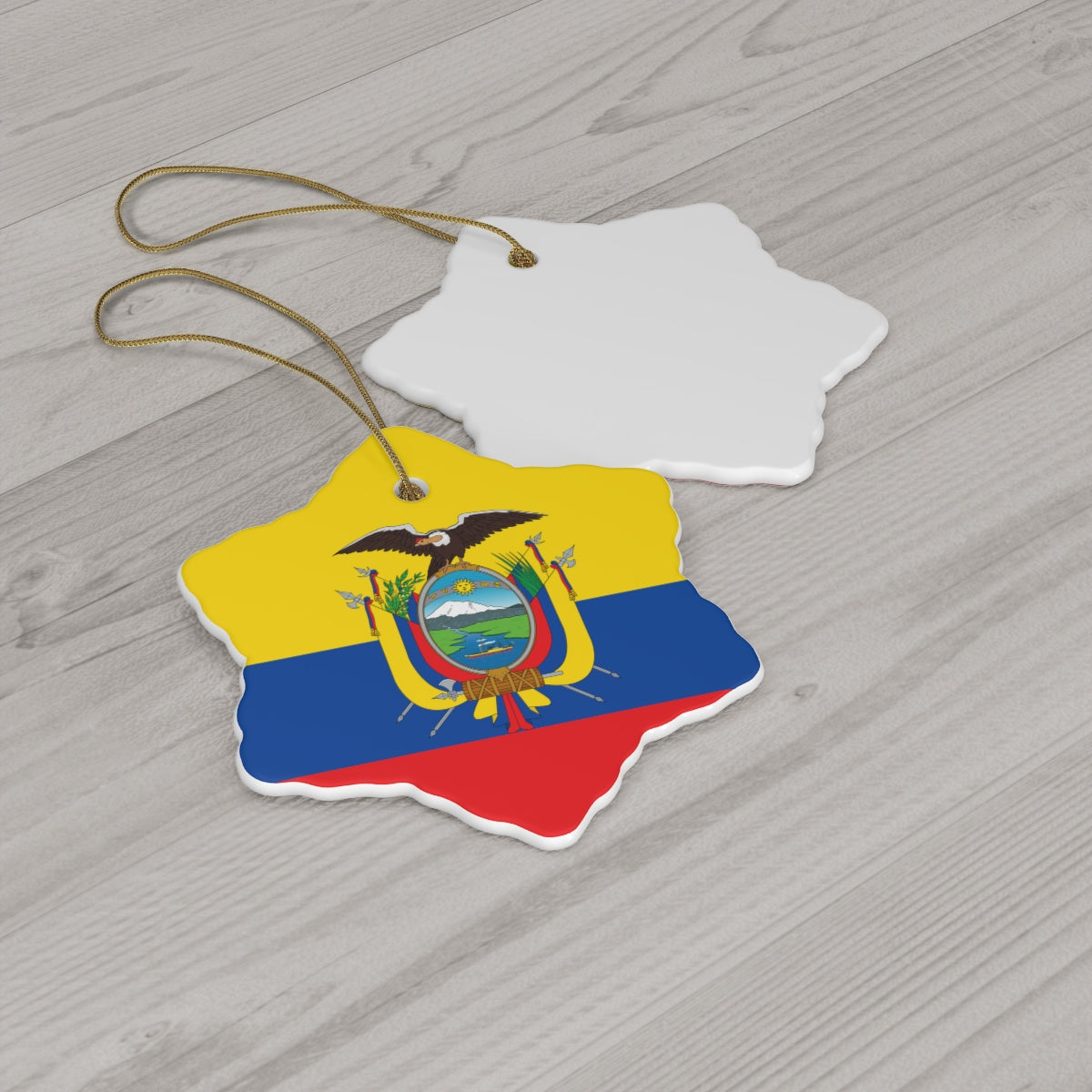 Ecuador Flag Ceramic Ornaments | Ecuadorian Christmas Tree