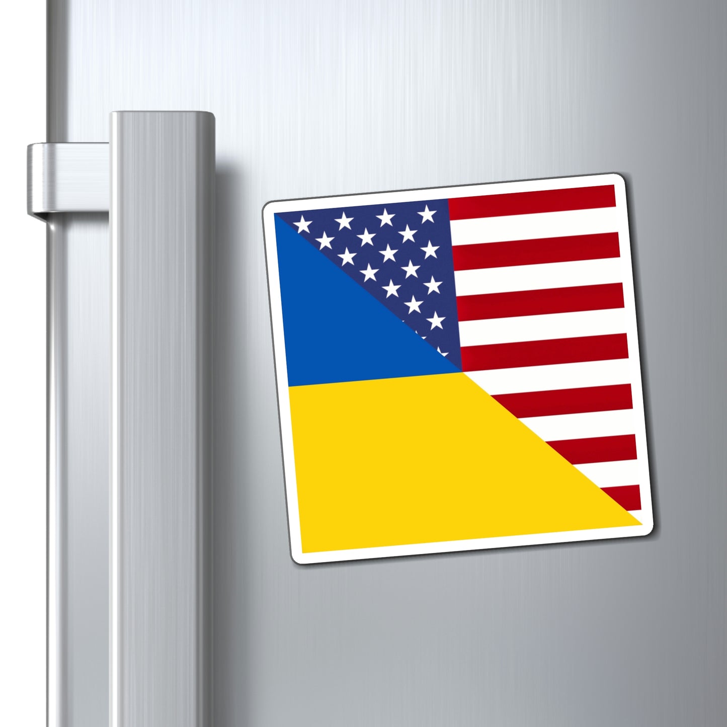 Ukrainian American Flag | Half Ukraine USA Magnet