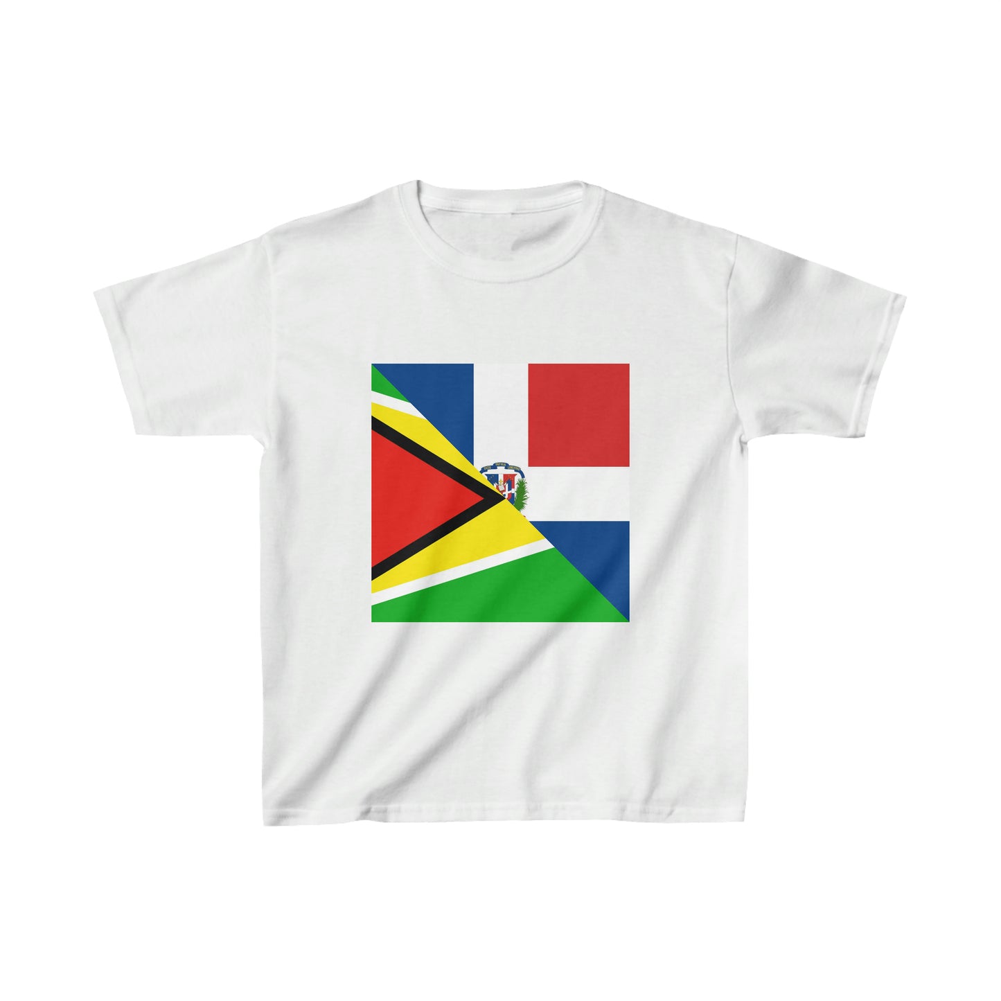 Kids Guyanese Dominican Republic Flag Guyana DR T-Shirt | Unisex Tee Shirt