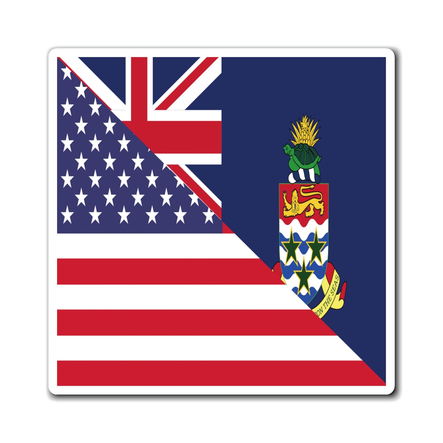 Cayman Islands American Flag Half Caymanian USA Magnet