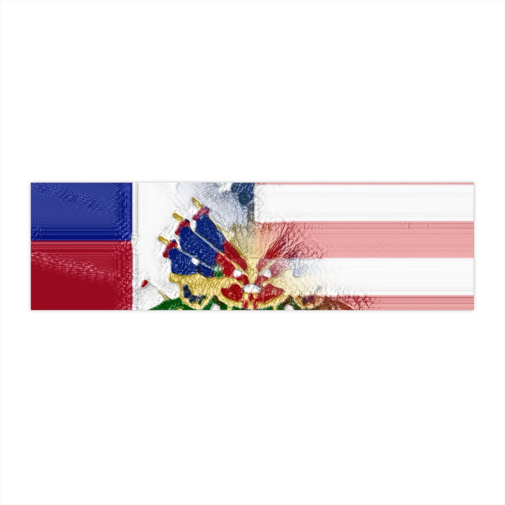 Haitian American Flag Bumper Stickers