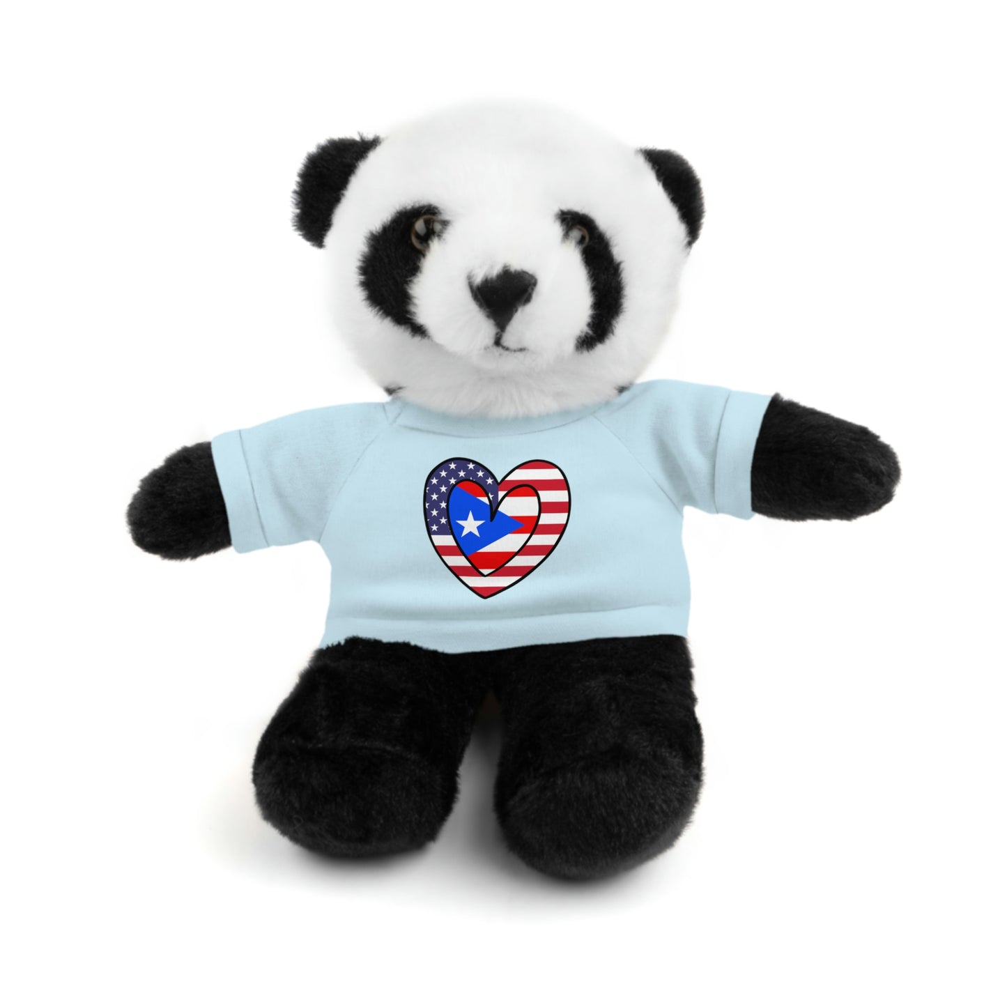 Puerto Rican American Valentines Day Gift Stuffed Animal | PR USA Flag Toy