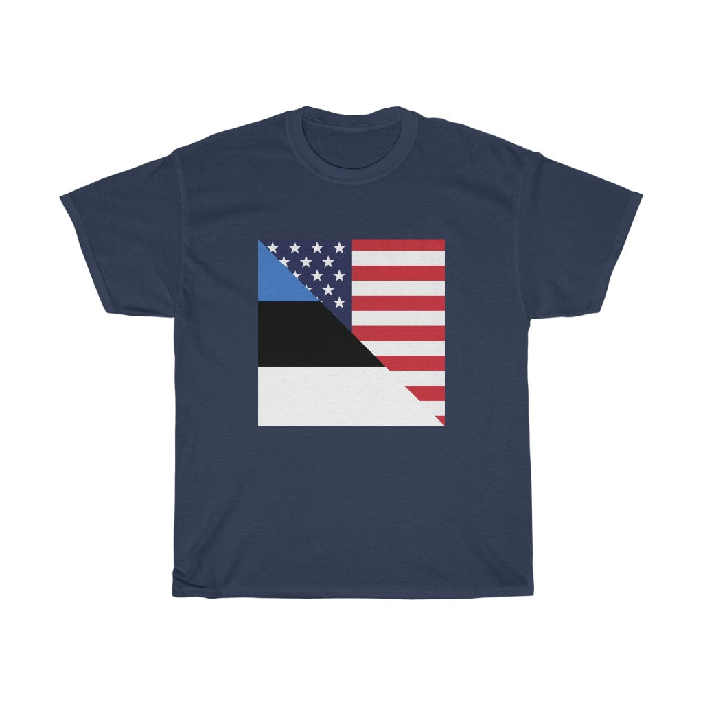 Estonia American Flag Tee | Unisex Estonian Men Women Shirt