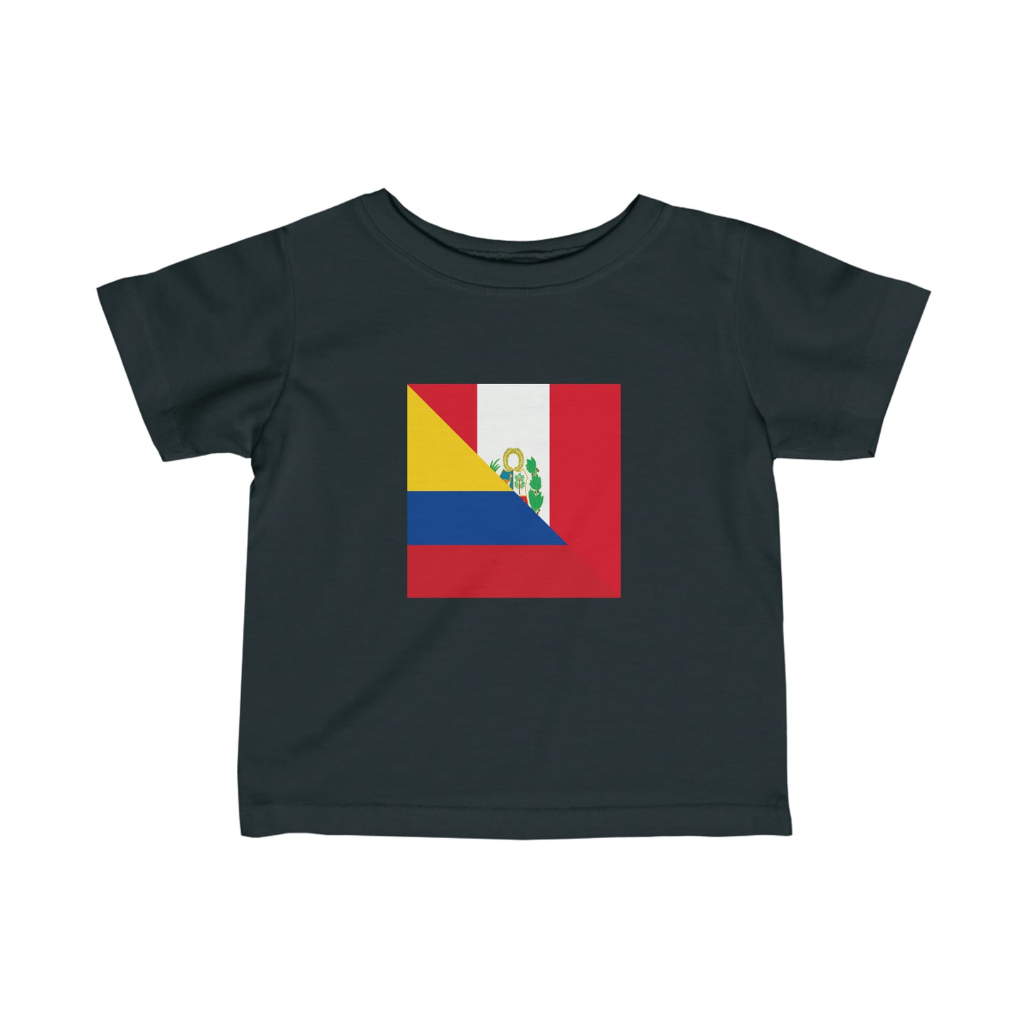 Infant Peru Colombia Flag Peruvian Colombian Toddler Tee Shirt