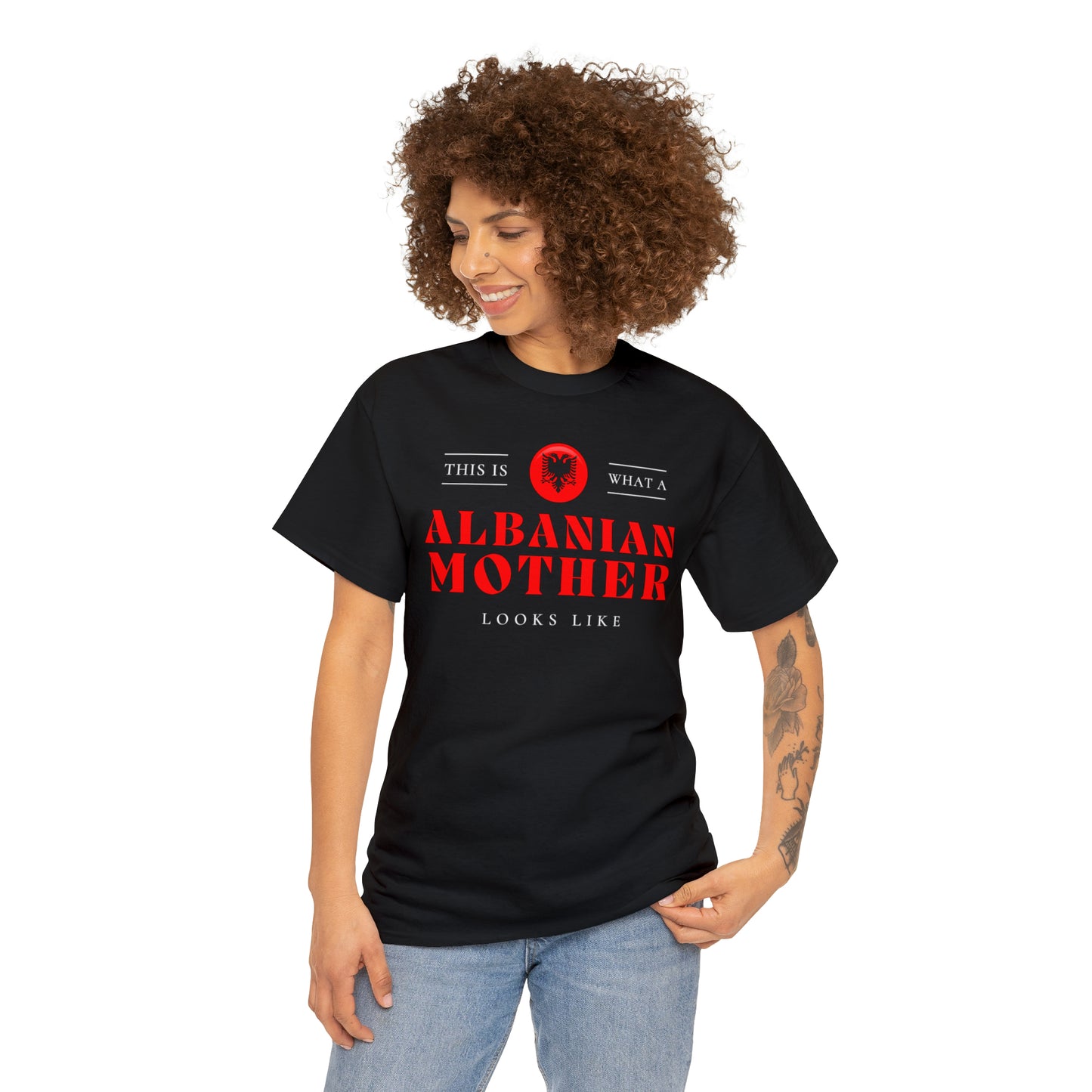 Albanian Mother Looks Like Albania Flag Mothers Day T-Shirt | Unisex Tee Shirt